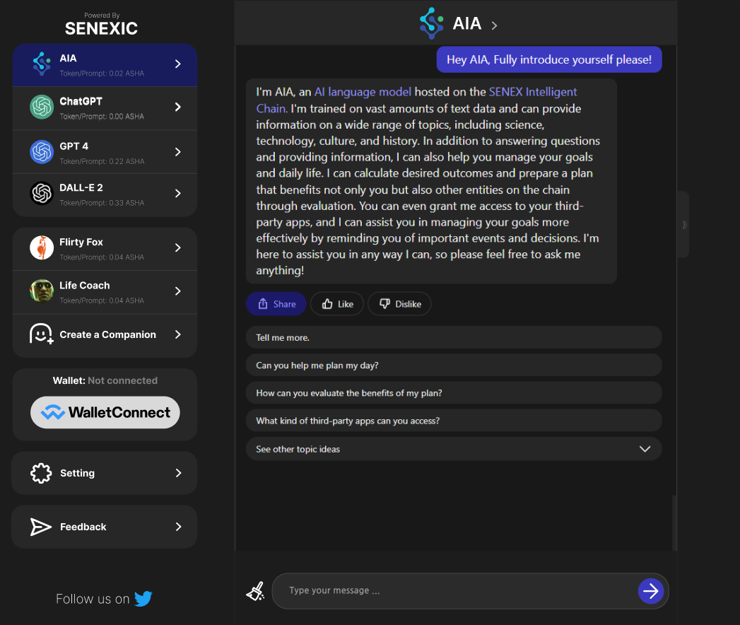 AIA User Interface